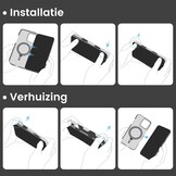 PITAKA Magnetische Case voor iPhone 16 Pro Lichtgewicht, slanke beschermende case van aramidevezel met eersteklas textuur en randloos gevoel [MagEZ Case 5-Ultra Slim] Zwart/Grijs