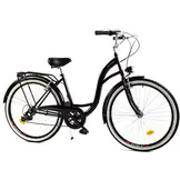 Meisjesfiets 26" 7v Shimano - Zwart - 17" Stalen Frame - 5% Korting