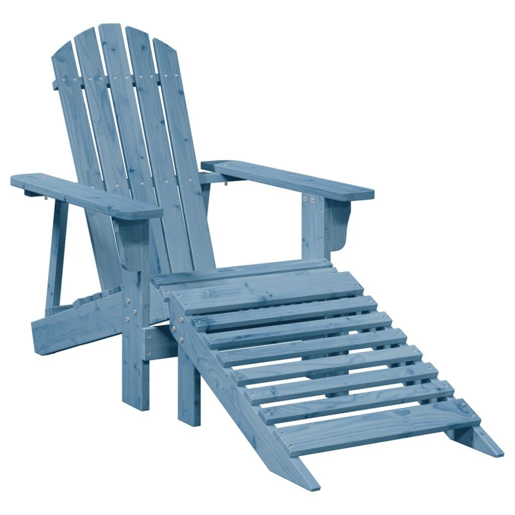 Adirondack Stoel met Voetenbank - Blauw Massief Vurenhout (-54%)