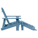 vidaXL Stoel Adirondack met voetenbank massief vurenhout blauw