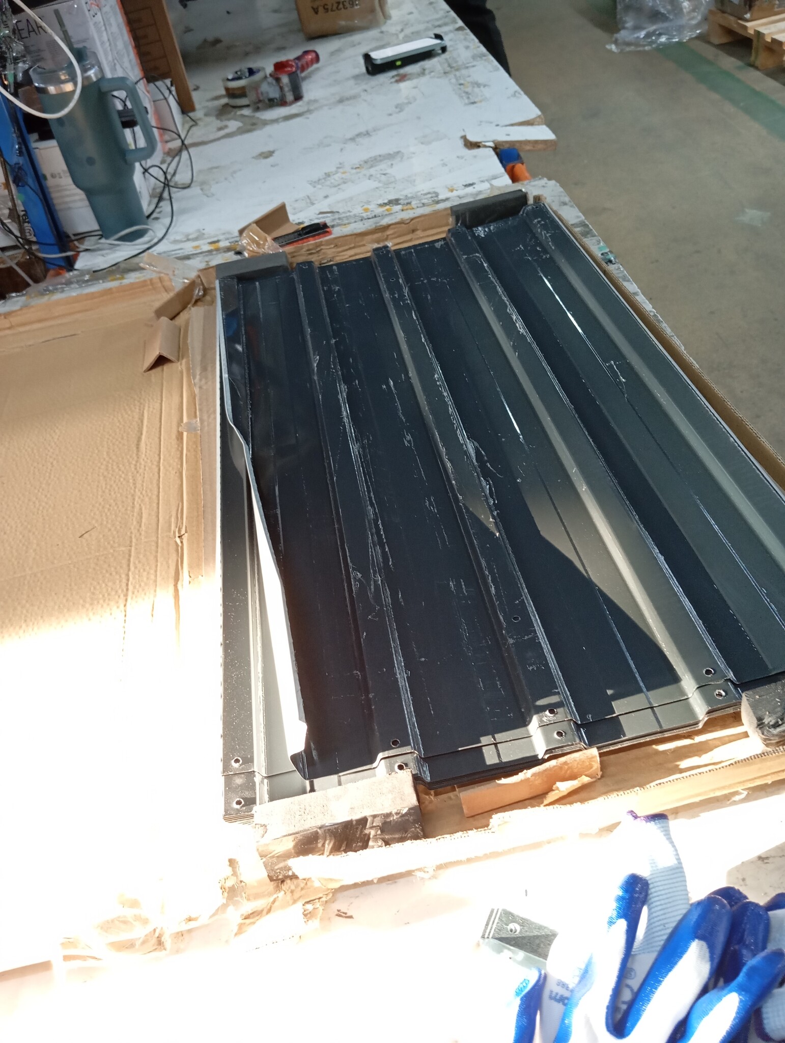 vidaXL Plantenbak verhoogd 320x80x45 cm gegalvaniseerd staal antraciet