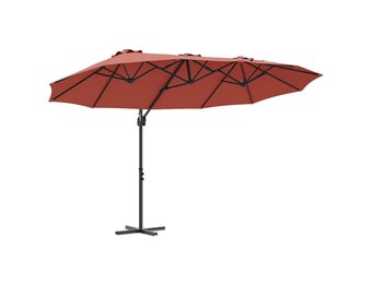 vidaXL Tuin Cantilever Parasol Terracotta 372 x 198 x 243 cm