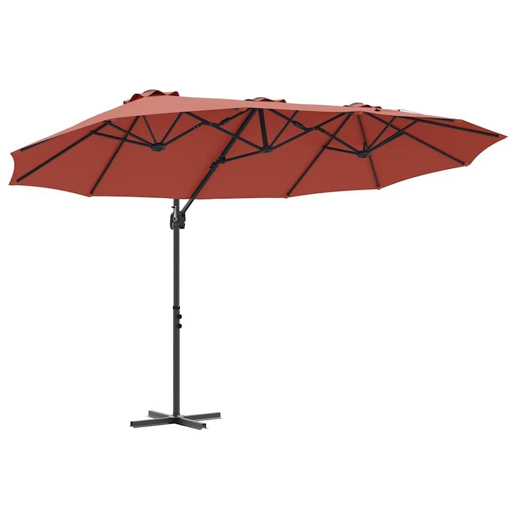 vidaXL Tuin Cantilever Parasol Terracotta 372 x 198 x 243 cm