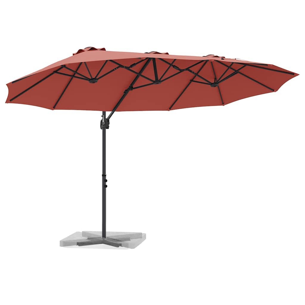 vidaXL Tuin Cantilever Parasol Terracotta 372 x 198 x 243 cm