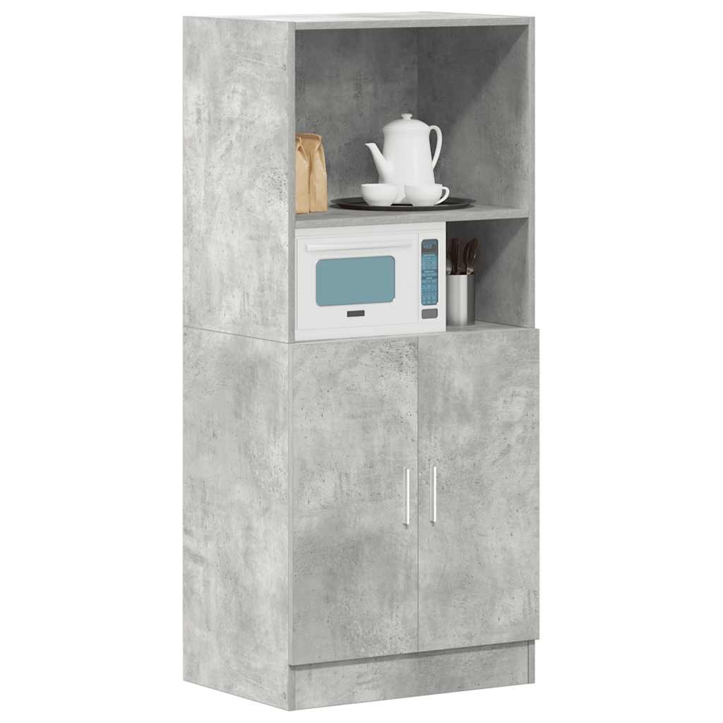 vidaXL Keukenkast 57x41,5x131,5 cm bewerkt hout betongrijs