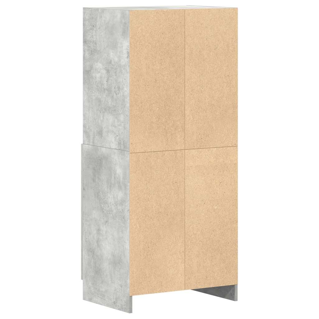 vidaXL Keukenkast 57x41,5x131,5 cm bewerkt hout betongrijs