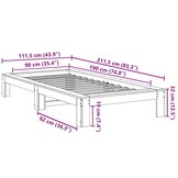 Massief Grenen Bedframe 90x190 cm - 47% Korting!