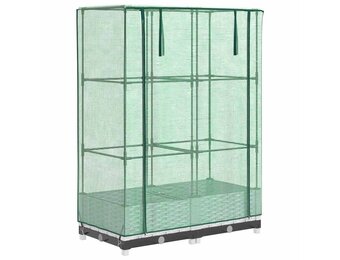 vidaXL Plantenbak verhoogd met kashoes 80x40x123 cm rattanlook