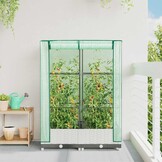 vidaXL Plantenbak verhoogd met kashoes 80x40x123 cm rattanlook