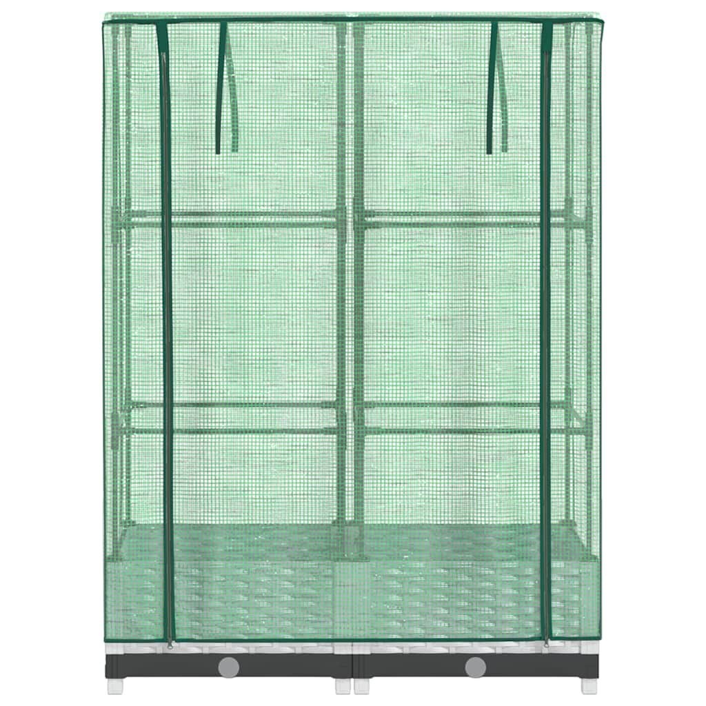 vidaXL Plantenbak verhoogd met kashoes 80x40x123 cm rattanlook