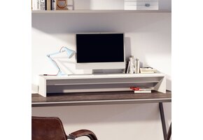 vidaXL Monitorstandaard Grenenhout Wit - 64% Korting!