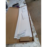 vidaXL Monitorstandaard 100x27x15 cm massief grenenhout wit