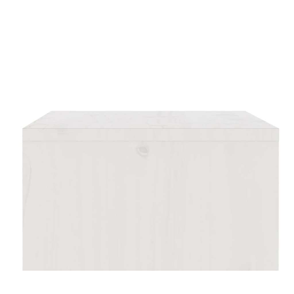 vidaXL Monitorstandaard 100x27x15 cm massief grenenhout wit