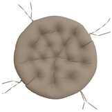 vidaXL Zitkussen rond Ø 100x11 cm oxford stof taupe