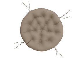 Rond Zitkussen Ø 100x11 cm Taupe Oxford Stof - 46% Korting!
