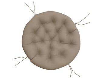 vidaXL Zitkussen rond Ø 100x11 cm oxford stof taupe
