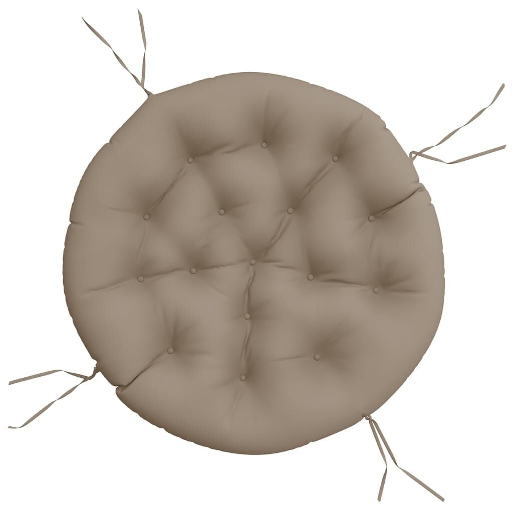 vidaXL Zitkussen rond Ø 100x11 cm oxford stof taupe
