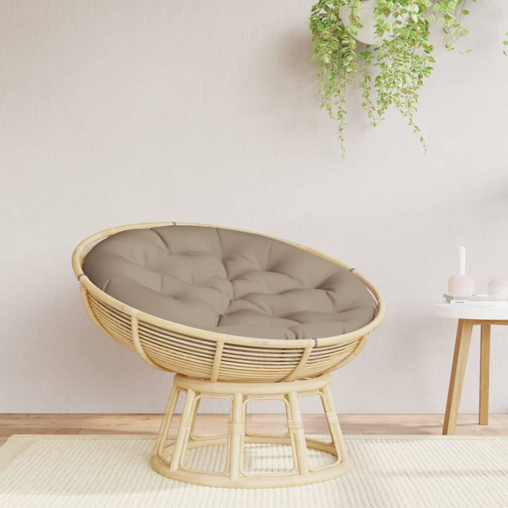 vidaXL Zitkussen rond Ø 100x11 cm oxford stof taupe
