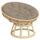 vidaXL Zitkussen rond Ø 100x11 cm oxford stof taupe