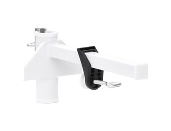 vidaXL Parasolklem voor balkon 38 mm staal wit