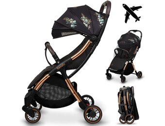 Lionelo Julie One Buggy Zwart - Lichtgewicht en Compacte Kinderwagen tot 22 kg