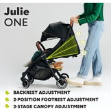 Lionelo Julie One Buggy Zwart - Lichtgewicht en Compacte Kinderwagen tot 22 kg