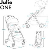 Lionelo Julie One Buggy Zwart - Lichtgewicht en Compacte Kinderwagen tot 22 kg