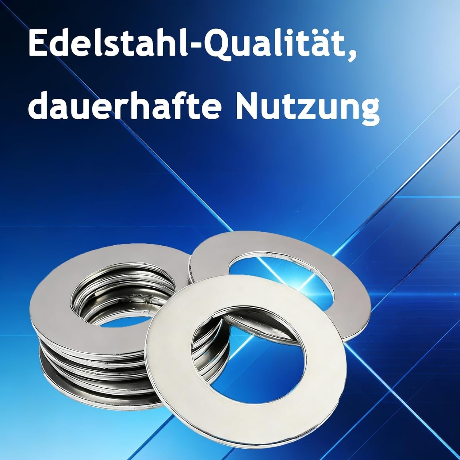 60 stuks sluitringen, hoge kwaliteit 304 roestvrij staal, voor kamerdeuren, Ø 10 mm x 16 mm deursluitringen, duurzame afstandsring voor deurscharnieren, vermindert slijtage en geluiden (zilver)