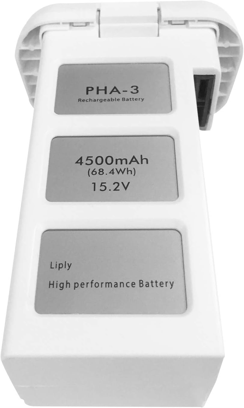 PHA-3 Phantom 3 Battery, Intelligente vervangende vliegaccu voor DJI Phantom 3 Standard, DJI Phantom 3 Pro, DJI Phantom 3 Advanced, DJI Phantom 3 4K, DJI Phantom 3 SE Drone(15.2V 68.4Wh)