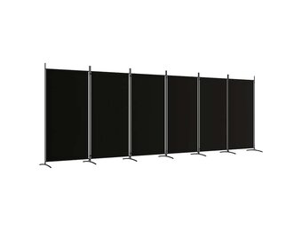 vidaXL Kamerscherm met 6 panelen 520x180 cm stof zwart