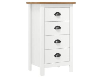 vidaXL Dressoir Hill 46x35x80 cm massief grenenhout wit