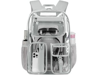 Cusangel Doorzichtige Rugzak - TPU - 40 x 30 x 12 cm - Grijs