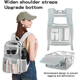 Cusangel Doorzichtige Rugzak - TPU - 40 x 30 x 12 cm - Grijs