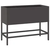 vidaXL Verhoogde Tuin Plantbak Zwart 60 x 26 x 45 cm Staal
