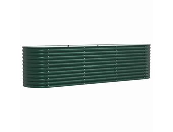 vidaXL Verhoogde plantenbak Groen 320 x 80 x 81 cm Staal