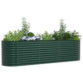 Verhoogde Plantenbak Groen 320x80x81cm Staal met 59% Korting