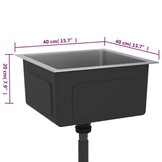 Moderne RVS Spoelbak - 40x40cm - 34% Korting