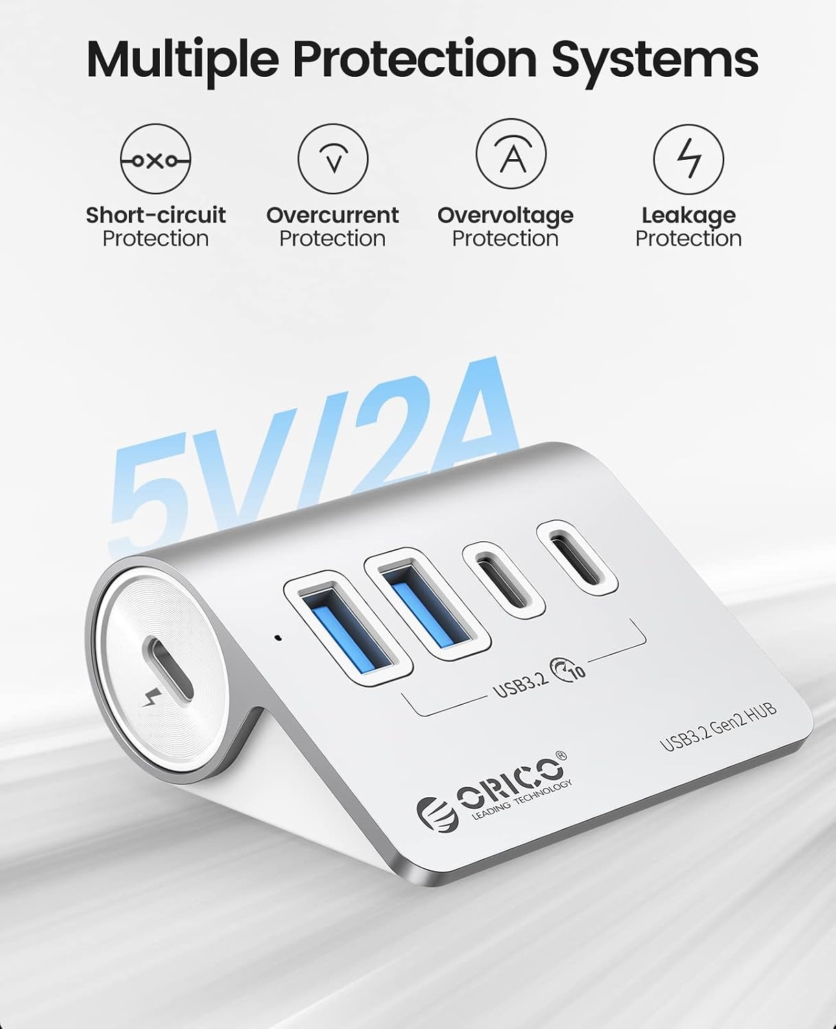 USB Hub 10Gbps | 2x USB-A, 2x USB-C | Aluminium | 59% Korting