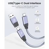 USB Hub 10Gbps | 2x USB-A, 2x USB-C | Aluminium | 59% Korting