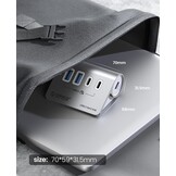 USB Hub 10Gbps | 2x USB-A, 2x USB-C | Aluminium | 59% Korting