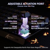 ATTACK SHARK X68 HE 8000Hz Rapid Trigger Toetsenbord, 0.01mm RT Nauwkeurigheid Bedraad Gaming Toetsenbord, Magnetische Schakelaar, Verstelbare Actuatie, Snap Tap, RGB Licht, PC/Mac, Zwarte Contouren