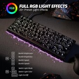 ATTACK SHARK X68 HE 8000Hz Rapid Trigger Toetsenbord, 0.01mm RT Nauwkeurigheid Bedraad Gaming Toetsenbord, Magnetische Schakelaar, Verstelbare Actuatie, Snap Tap, RGB Licht, PC/Mac, Zwarte Contouren