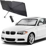Opvouwbaar Auto Zonnescherm Paraplu - Zilver - 135x79 cm - UV- & Hittewerend