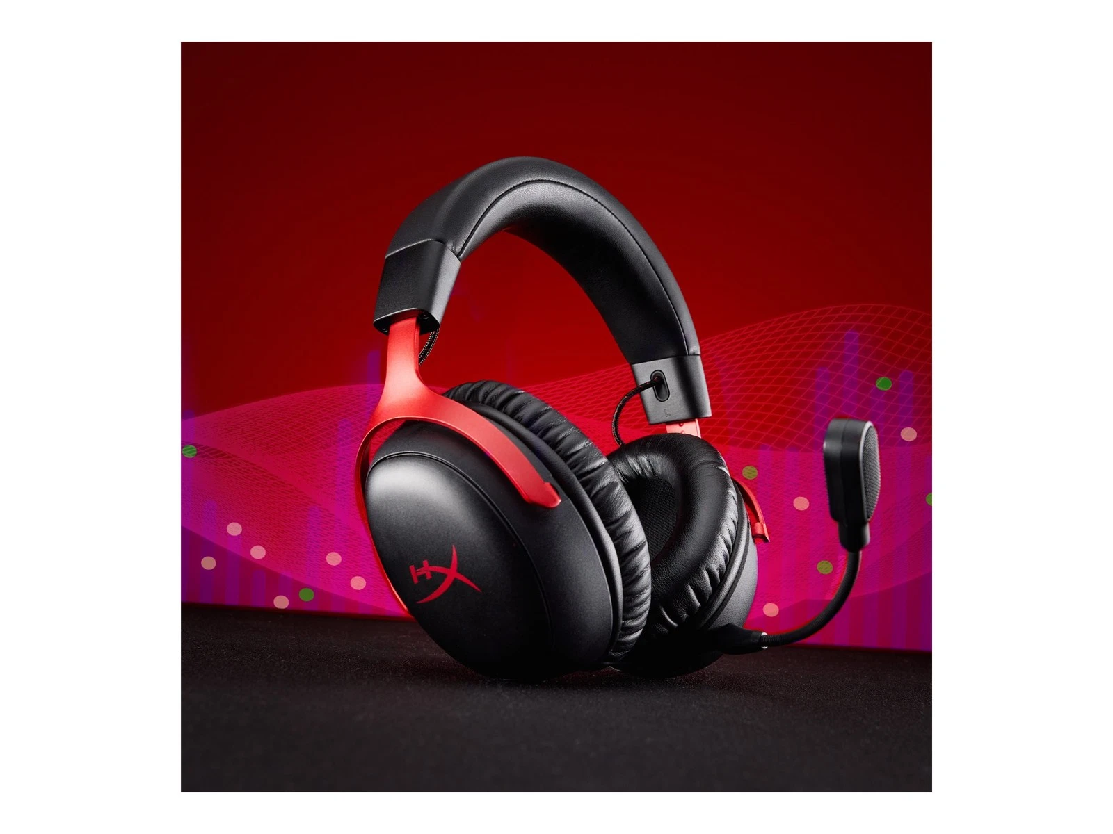 HyperX Cloud III Draadloze Gaming Headset Rood en Zwart