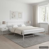 vidaXL Bedframe metaal wit 140x200 cm
