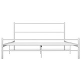 vidaXL Bedframe metaal wit 140x200 cm