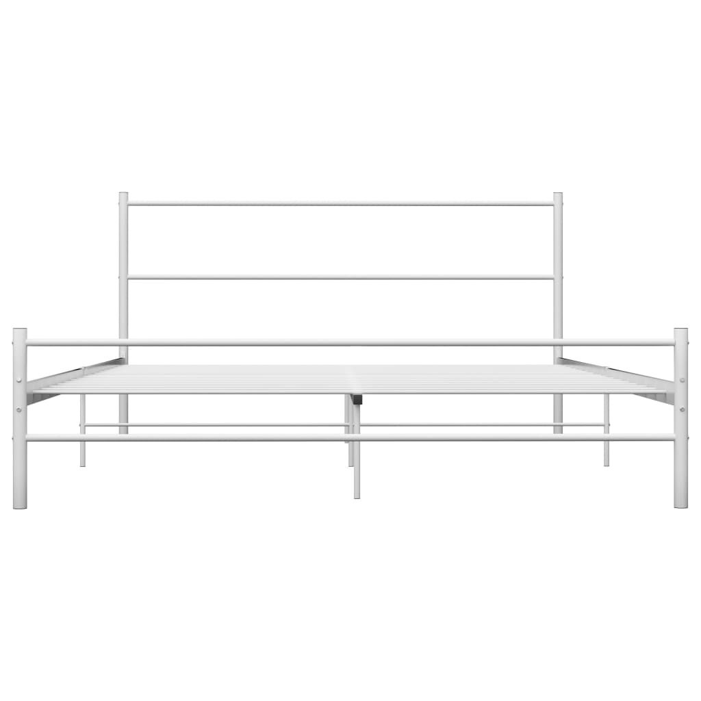 vidaXL Bedframe metaal wit 140x200 cm