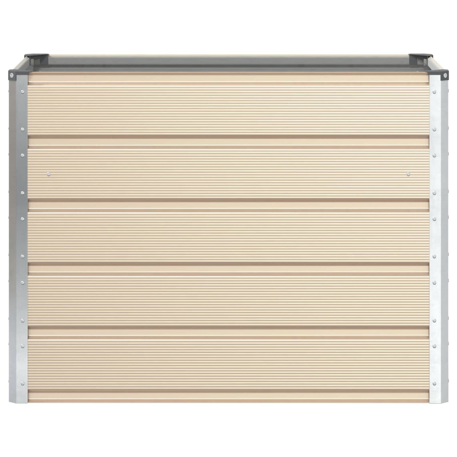 vidaXL Plantenbak Ivoor 480 x 50 x 45 cm Gegalvaniseerd staal