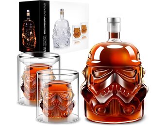 Luxe Whiskey Karaf Set 750ml met 2 Glazen 150ml - Transparant