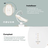 Babymoov Elektrische Baby Swing Swoon Hoop, Inclusief afstandsbediening, Elegant ontwerp, 90° draaibare zitting, comfortabel, 5 schommelbewegingen, programmeerbaar, 8 slaapliedjes, Speelboog, Zand